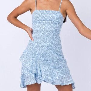 Princess Polly blue floral dress size 4